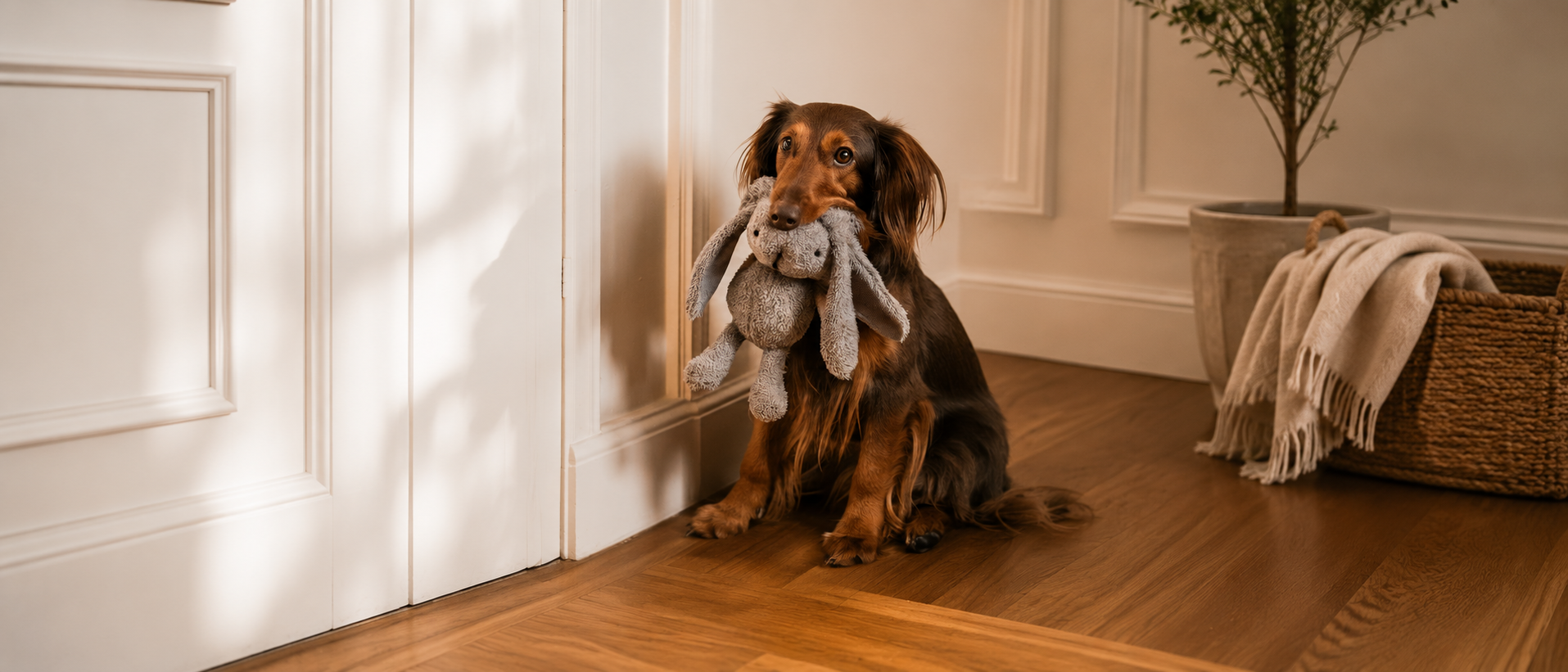 Pet enjoying a calm everyday moment at home
